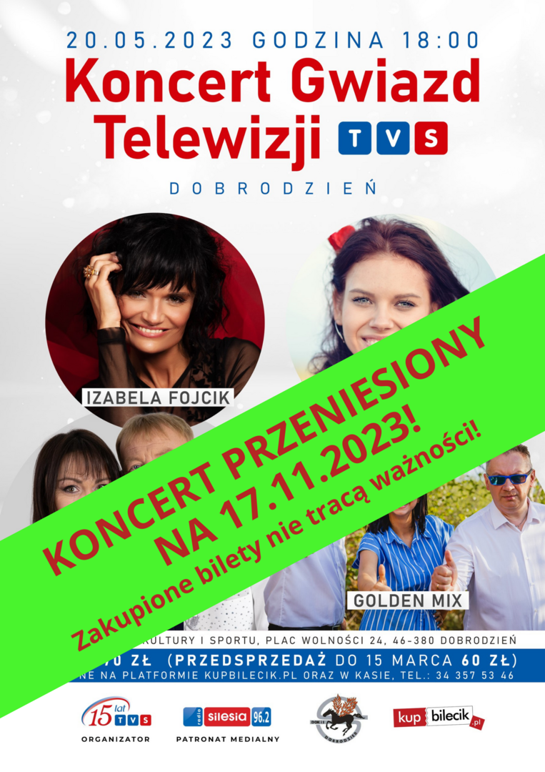 KONCERT PRZENIESIONY!