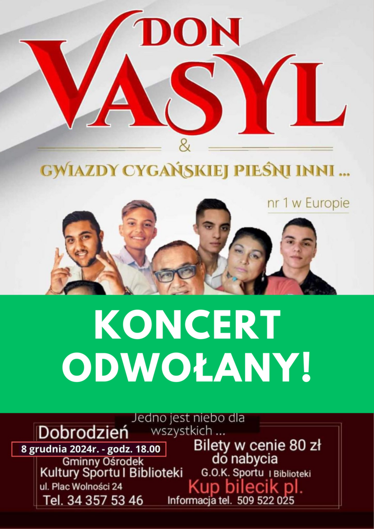 koncert odwołany