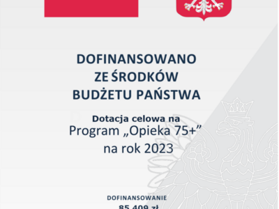 plakat Program Opieka 75+ na 2023 rok