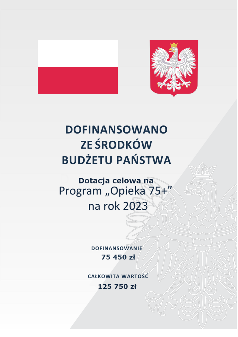 plakat Program Opieka 75+ 2023 aneks 1