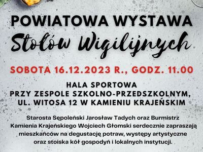 Powiatowa Wystawa Stołów Wigilijnych 16.12.2023r.