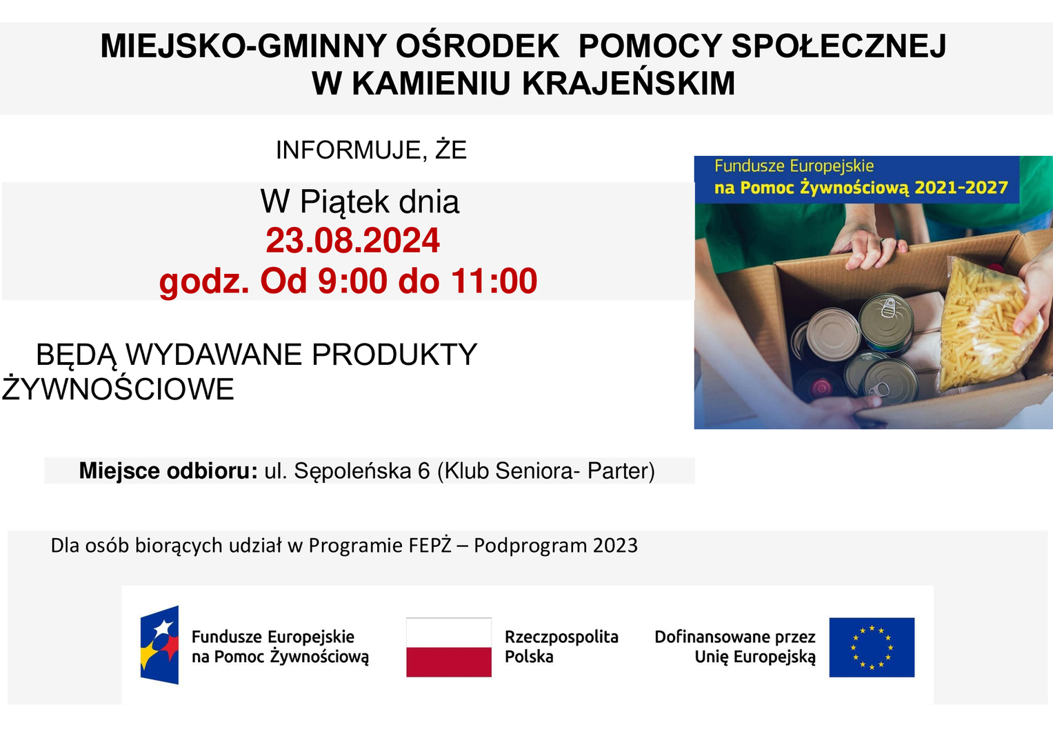 dary żywnościowe