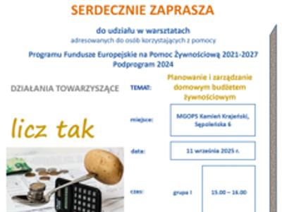 plakat informujący o warsztatach 3