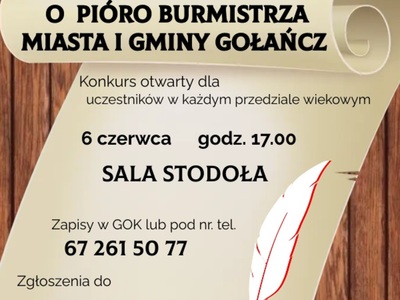 Konkurs o Pióro Burmistrza