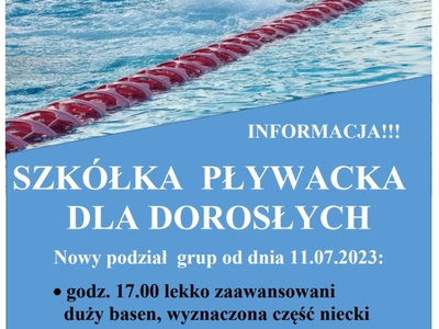 Szkółka pływacka dla dorosłych