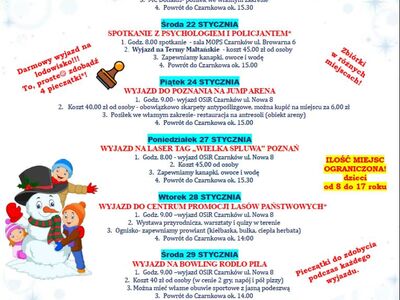 Ferie zimowe z OSiR - lodowisko Aqua Park Piła