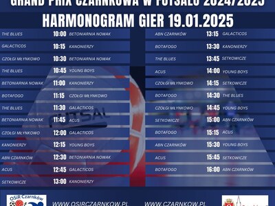 III Grand Prix w Halowej Piłce Nożnej - harmonogram