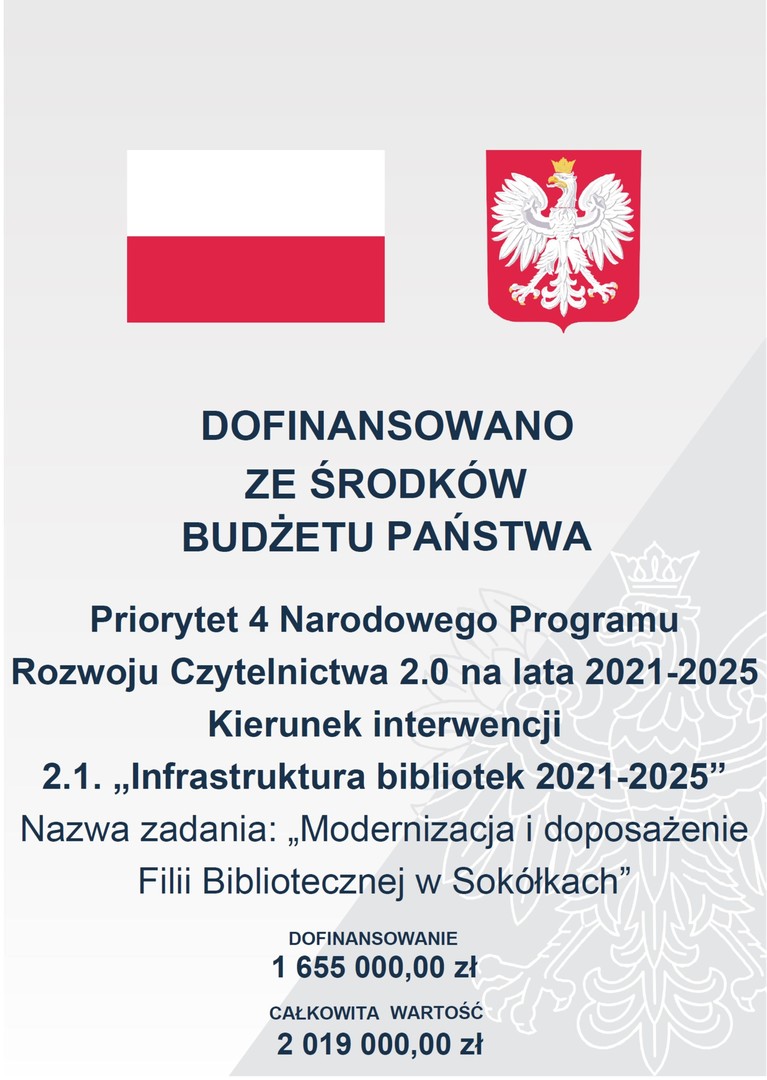 Zdjęcie przedstawia logotypy oraz informacje o źródle finansowania