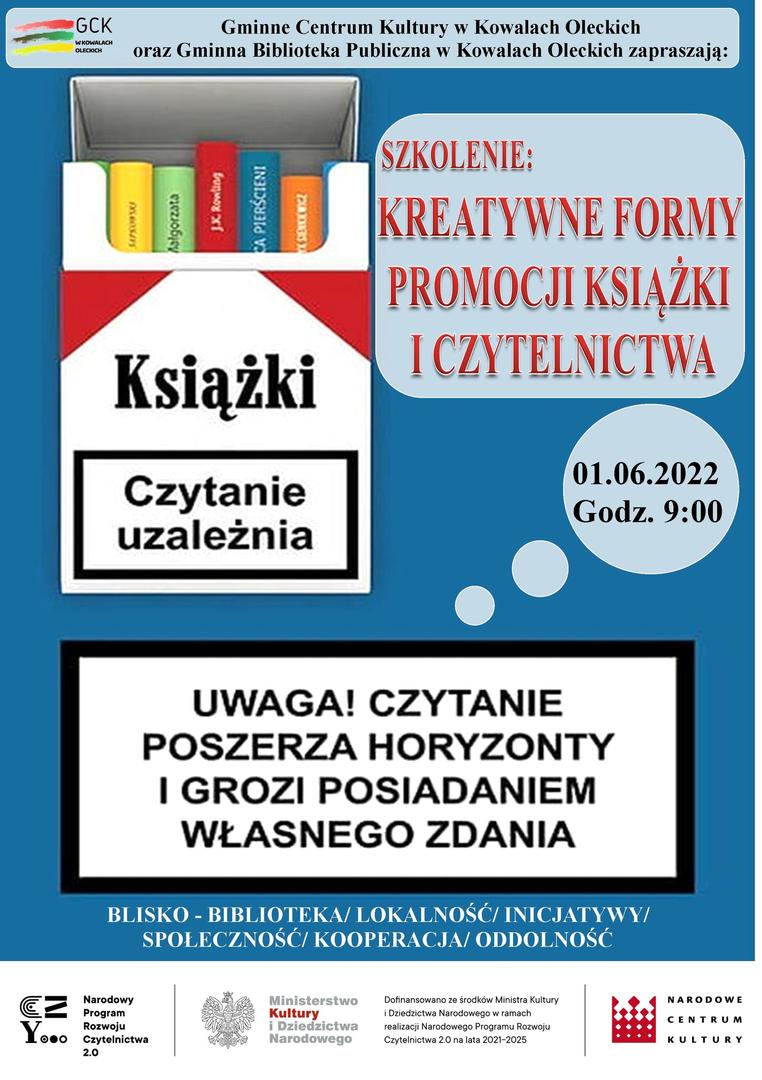 Plakat informujący o szkoleniu