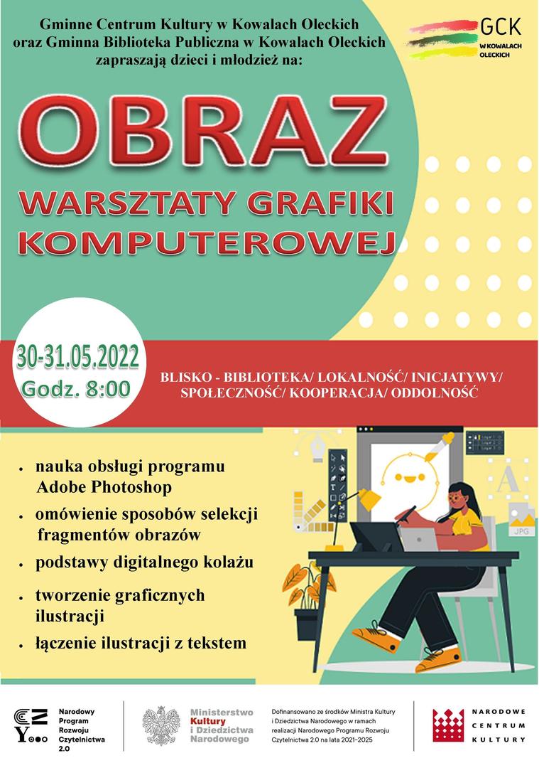 Plakat informujący o warsztatach