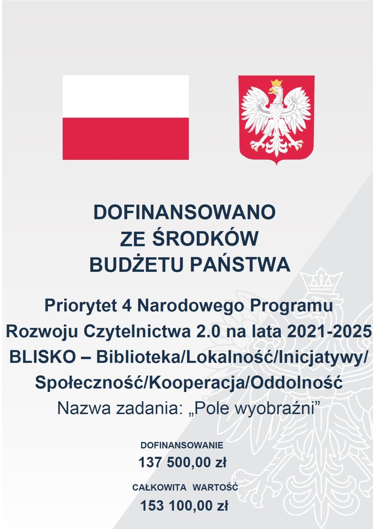 Zdjęcie przedstawia logotypy oraz informacje o źródle finansowania