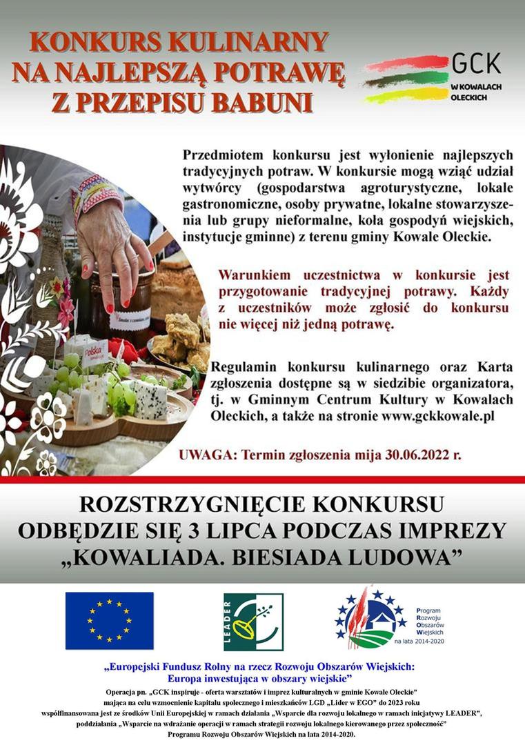 Informacje o konkursie kulinarnycm