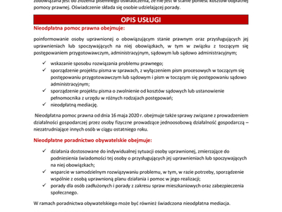 Opis usługi