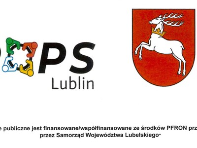 Logo ROPS Lublin i Lubelskiego Urzędu Marszałkowiego z napisem o środkach i fundatorach