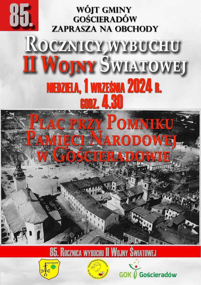 Plakat informujący o uroczystości.