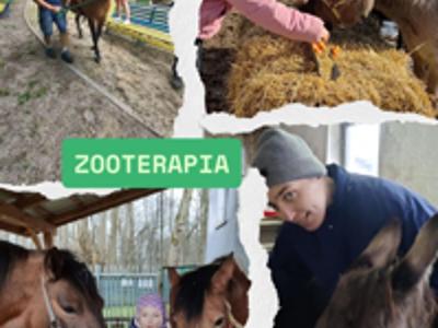 Mieszkańcy DPS w Gościeradowie na zajęciach z zooterapii