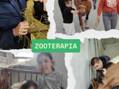 Mieszkańcy DPS w Gościeradowie na zajęciach z zooterapii.