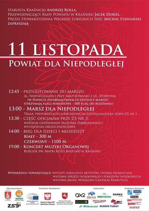 plakat na marsz dla niepodległej