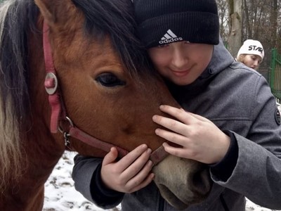 Filip na zajęciach Zooterapii