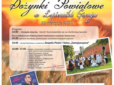 Plakat dożynki powiatowe 2022r.