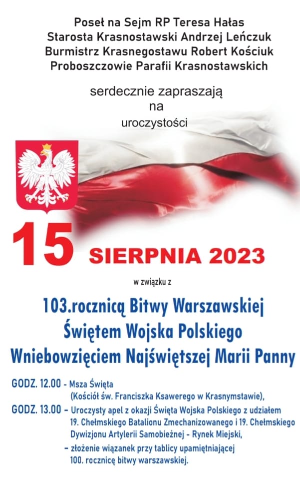 Obchody 103. rocznicy Bitwy Warszawskiej
