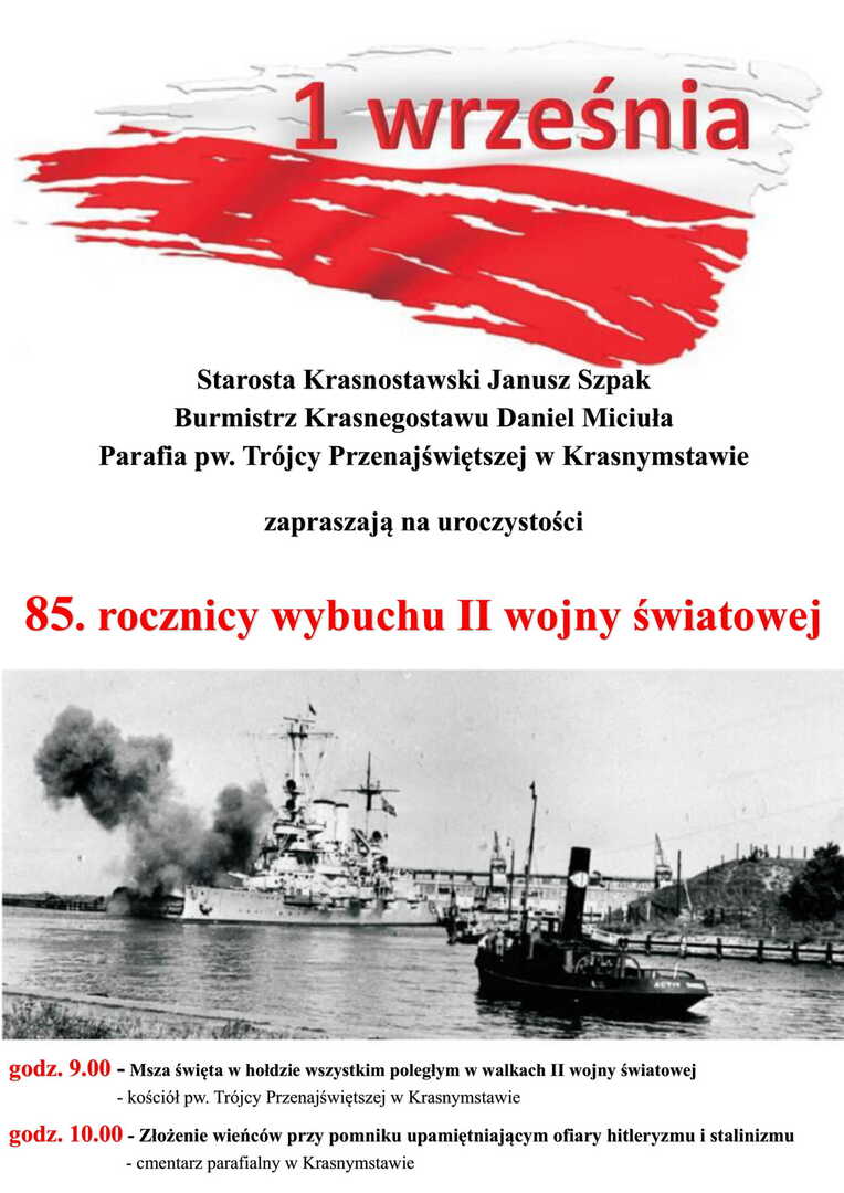 Uroczystości 85. rocznicy wybuchu II wojny światowej