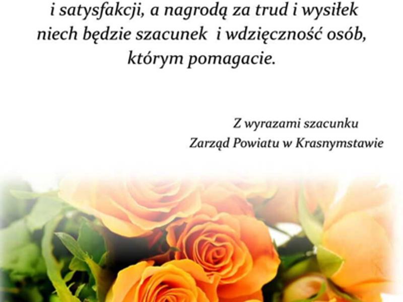 ŻYCZENIA Z OKAZJI DNIA PRACOWNIKA SOCJALNEGO