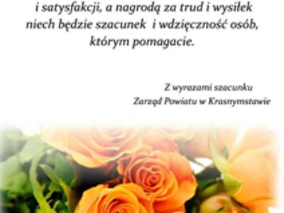 ŻYCZENIA Z OKAZJI DNIA PRACOWNIKA SOCJALNEGO