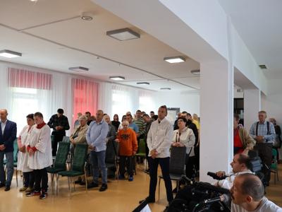 Uroczysta Msza Św. która odbyła się na rozpoczęcie dnia rodzinnego w DPS Krasnystaw.