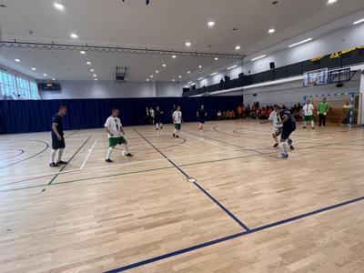 Mecz podczas Turnieju Piłki Nożnej Osób Niepełnosprawnych Seni Cup w Toruniu.