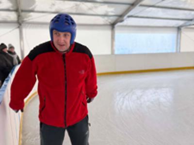 Nasi mieszkańcy na lodowisku w Krasnymstawie