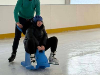 Nasi mieszkańcy na lodowisku w Krasnymstawie