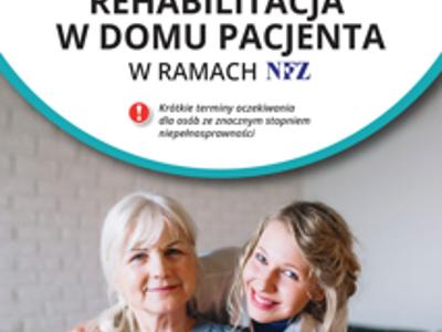 plakat informujący o rehabilitacji