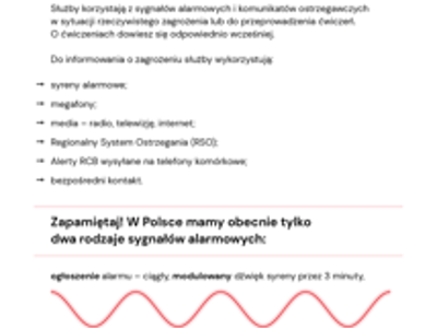 zdjęcie informacji dot. sygnałów alarmowych 