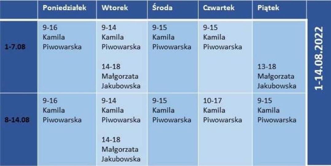 grafik pracy lekarzy