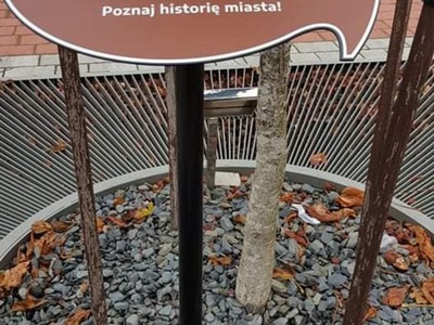  Fot.13. Tabliczka z kodem QR przy Bobodziejku (fot. UM Bobolice).