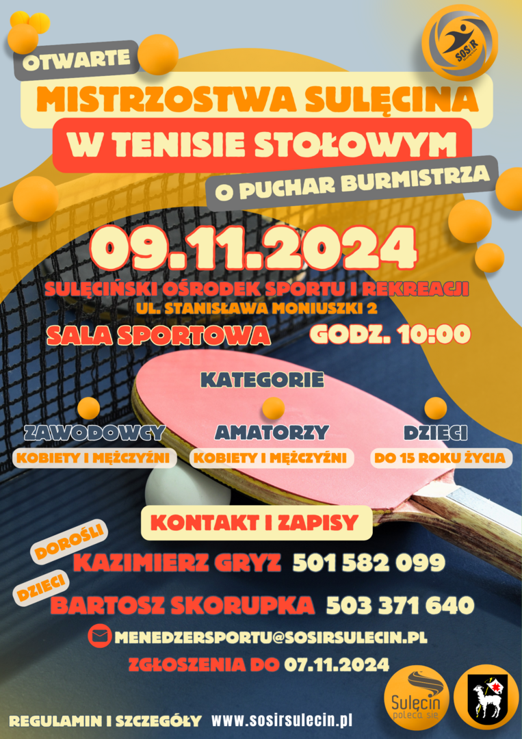 Tenis Stołowy - 09.11.2024