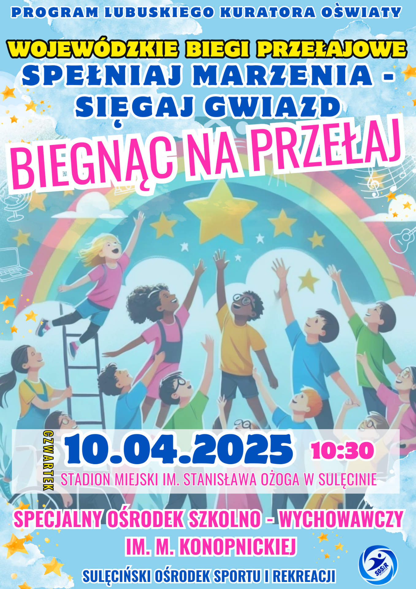 Plakat z Biegów Przełajowych szkół specjalnych