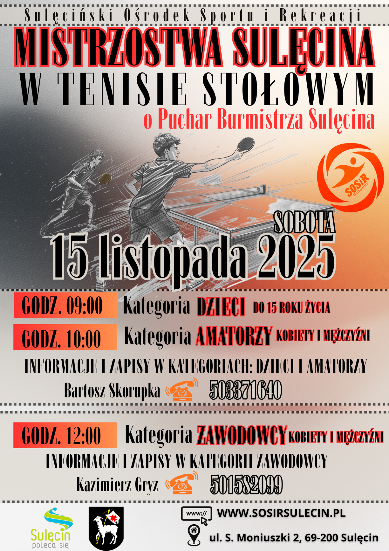 plakat tenis stołowy