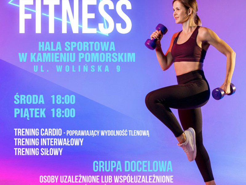 Bezpłatne zajęcia fitness - plakat
