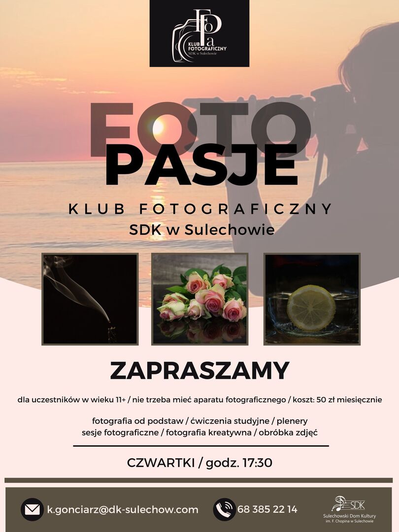 plakat zapraszający do klubu