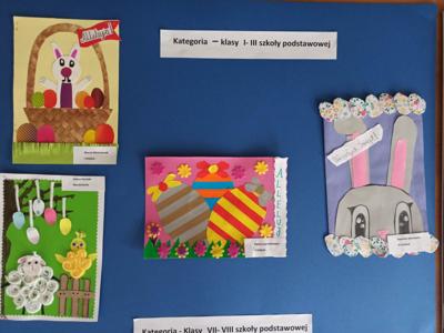 plansza wystawy pokonkursowej - kartki świąteczne wielkanocne