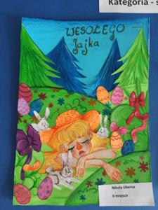 plansza wystawy pokonkursowej - kartki świąteczne wielkanocne