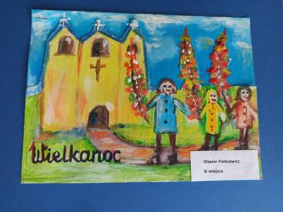 plansza wystawy pokonkursowej - kartki świąteczne wielkanocne