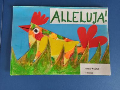 plansza wystawy pokonkursowej - kartki świąteczne wielkanocne