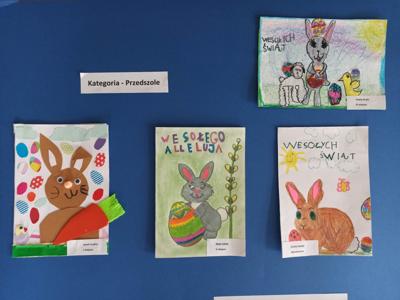 plansza wystawy pokonkursowej - kartki świąteczne wielkanocne