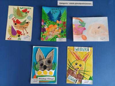 plansza wystawy pokonkursowej - kartki świąteczne wielkanocne