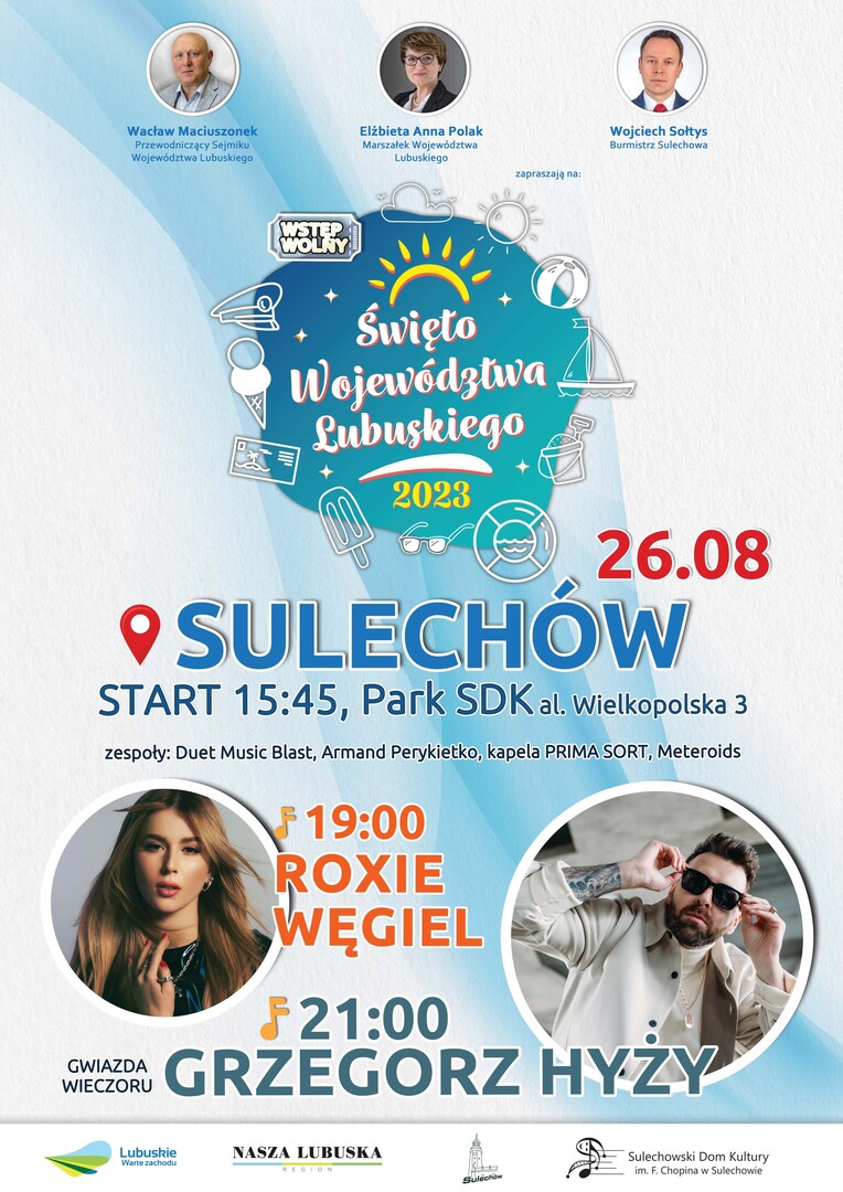 Święto Województwa Lubuskiego Sulechów 26 sierpnia 2023