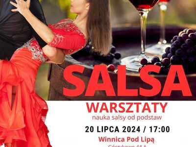 Plakat SALSA WARSZTATY - nauka salsy od podstaw