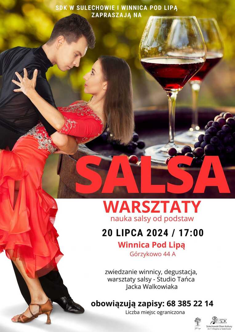 Plakat SALSA WARSZTATY - nauka salsy od podstaw